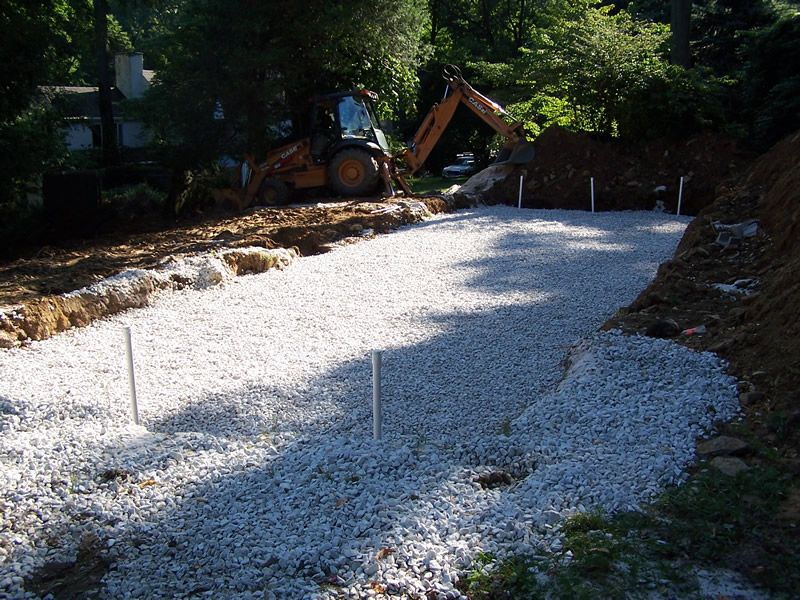 Pressure Dose System Stone Pipe Installed Delaware Valley Septic