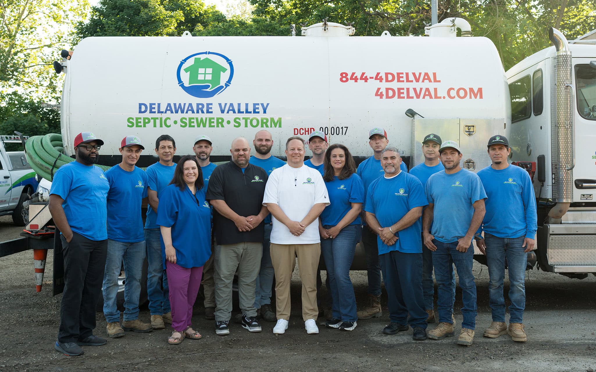 The Del Val Septic, Sewer & Storm team.